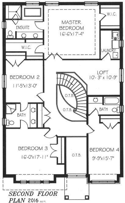 The Delaware - Upper Floor - Floorplan